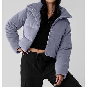 Ribbed Velour Gold Rush Puffer Fog